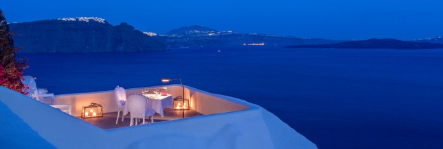 Dinner in Santorini